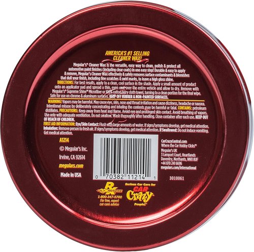 Meguiar's Cleaner Wax - Easy-To-Use Paste Wax for Light Defects & Glossy Shine - 11 Oz