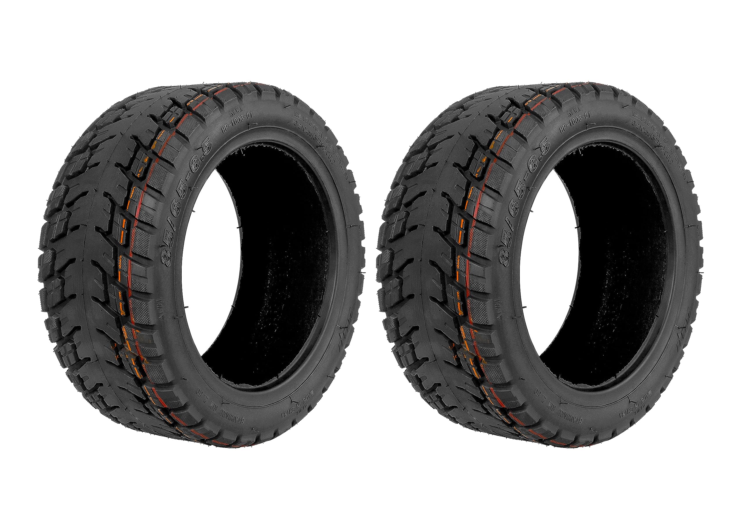 ZAITUO 10" 85/65-6.5 Rubber Explosion-proof Tubeless Tire 10-inch Replacement for Ninebot Segway Self-Balancing Scooter, Xiaomi Mini Pro, GOTRAX GX2 Hoverboard Electric Scooter Tyre Wheel Parts (2)
