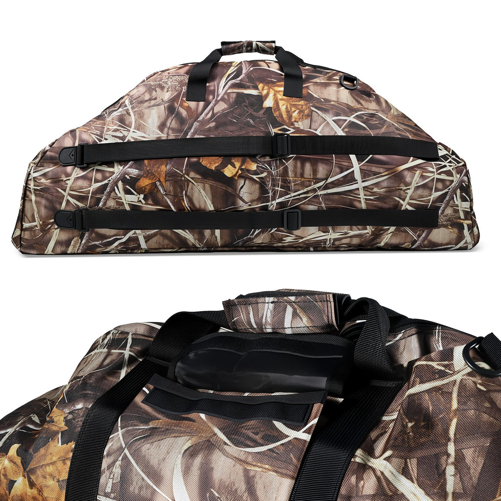 RQG Compound Bow Case, 37.5 inch Soft Bow Case for Compound Bow Bag Holder Lightweight with Multiple Pockets for Archery Hunting, Tip-to-Tip Length < 35.5in, Hand/Shoulder/Back Carry