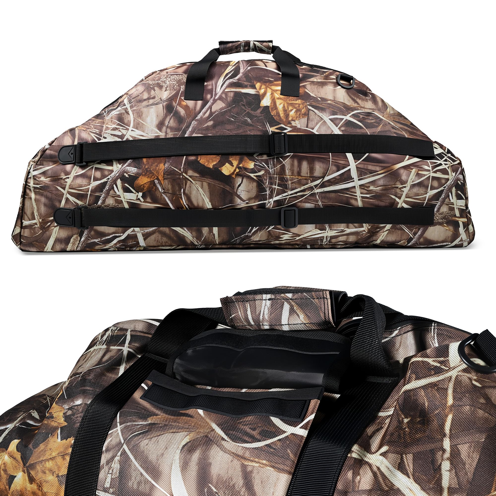 RQG Compound Bow Case, 37.5 inch Soft Bow Case for Compound Bow Bag Holder Lightweight with Multiple Pockets for Archery Hunting, Tip-to-Tip Length < 35.5in, Hand/Shoulder/Back Carry