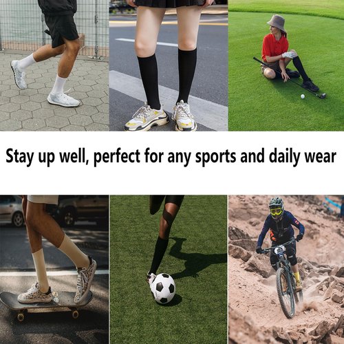 Bestjybt Socks for Women & Men Circulation Support Socks for Athletic Running Cycling (US, Alpha, Large, X-Large, Regular, Regular, Navy)
