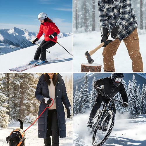 Heated Gloves for Men, Rechargeable Electric Heated Winter Work Gloves, Touchscreen, 3000mAh Keep Warm for 8.5-9.5 hrs, for Travel Skiing Working Hunting Walking The Dog Fishing, Riding Heated Gloves