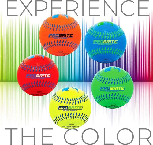 Franklin Sports - Pro Brite Neon Rubber Teeball - Youth Baseball & Softball | Indoor & Outdoor Play