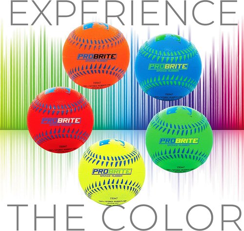Franklin Sports - Pro Brite Neon Rubber Teeball - Youth Baseball & Softball | Indoor & Outdoor Play