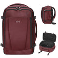 ECOHUB Travel Backpack 18x14x8 Spirit Airlines Personal Item Bag Carry On Backpack 13 Pockets Large Work Casual Daypack for men Airline Approved Waterproof Gym Backpack with Charging Port, Red