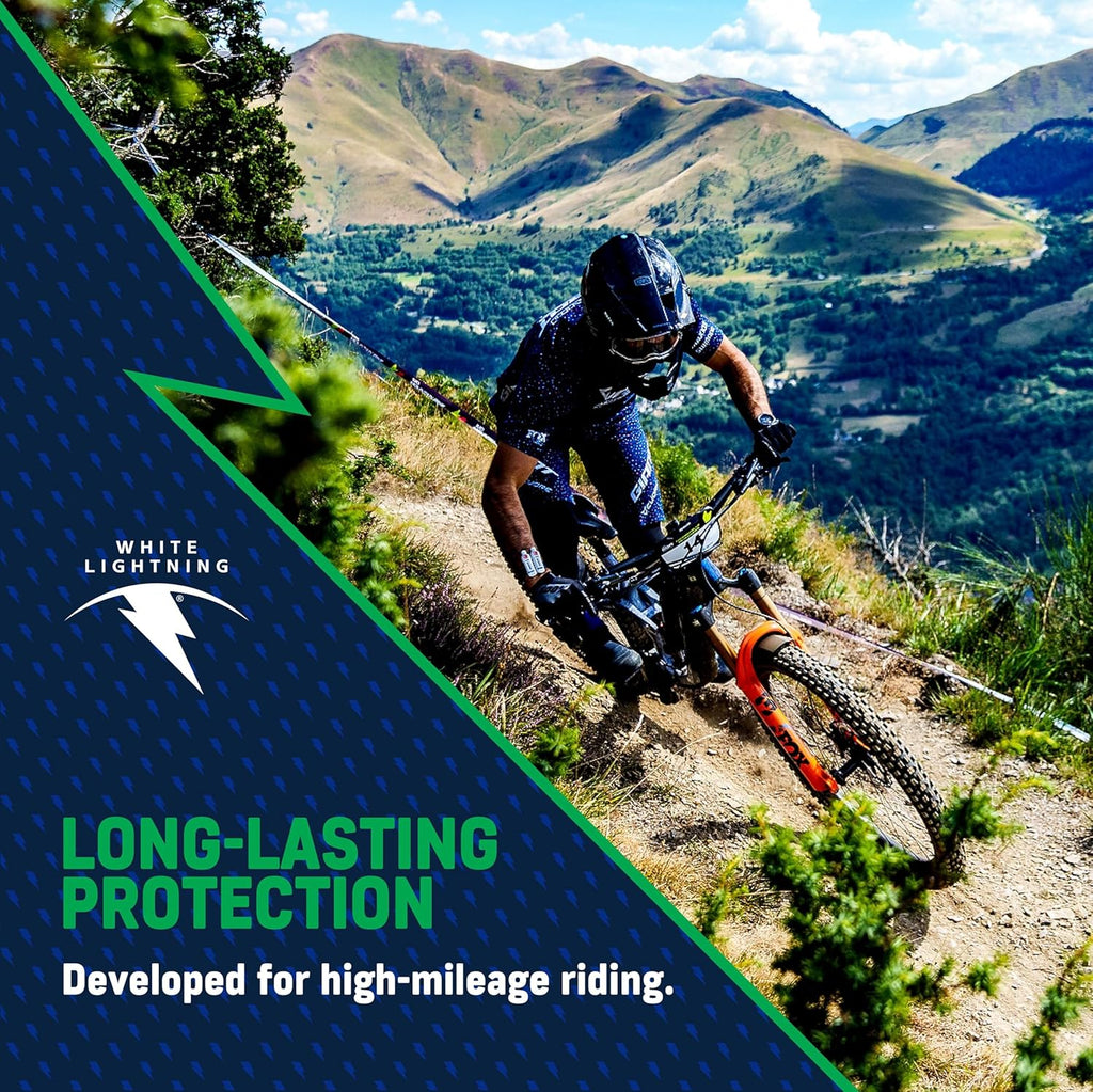 White Lightning Epic Ride Bike Chain Lube - Long-Lasting Lubrication for Wet & Dry Conditions, 2 oz