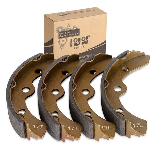 10L0L Golf Cart Brake Shoes for Club Car DS 1995-up, Club Car Precedent 2004-up, for Yamaha G1 G2 G8 G9, for EZGO 1986.5-1996, OEM 1018232-01 (2 Short & 2 Long)