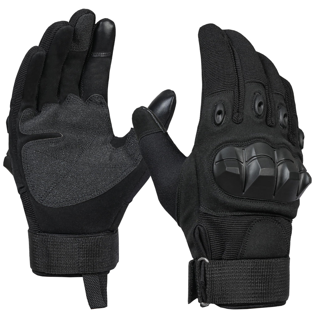 Tactical Gloves for Men, Touchscreen Motorcycle Gloves with Hard Shell & Palm Padding for Sports Motorcycle Cycling Tactical Airsoft Paintball Hunting Hiking Camping Climbing (Large)