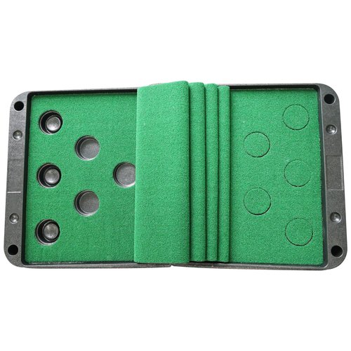 Fitvids Golf Pong Putting Game - Ultimate 2-on-2 Golf Putting Game for Parties and More – 6 Discs Included – Retail Package – Green