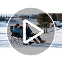 PUVASIA Heated Double Camping Chair Loveseat Black with Independent 3-Level Heating
