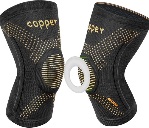JIUFENTIAN Copper Knee Braces - Professional Arthritis Pain Relief with Side Stabilizers | Medium Compression Sleeves
