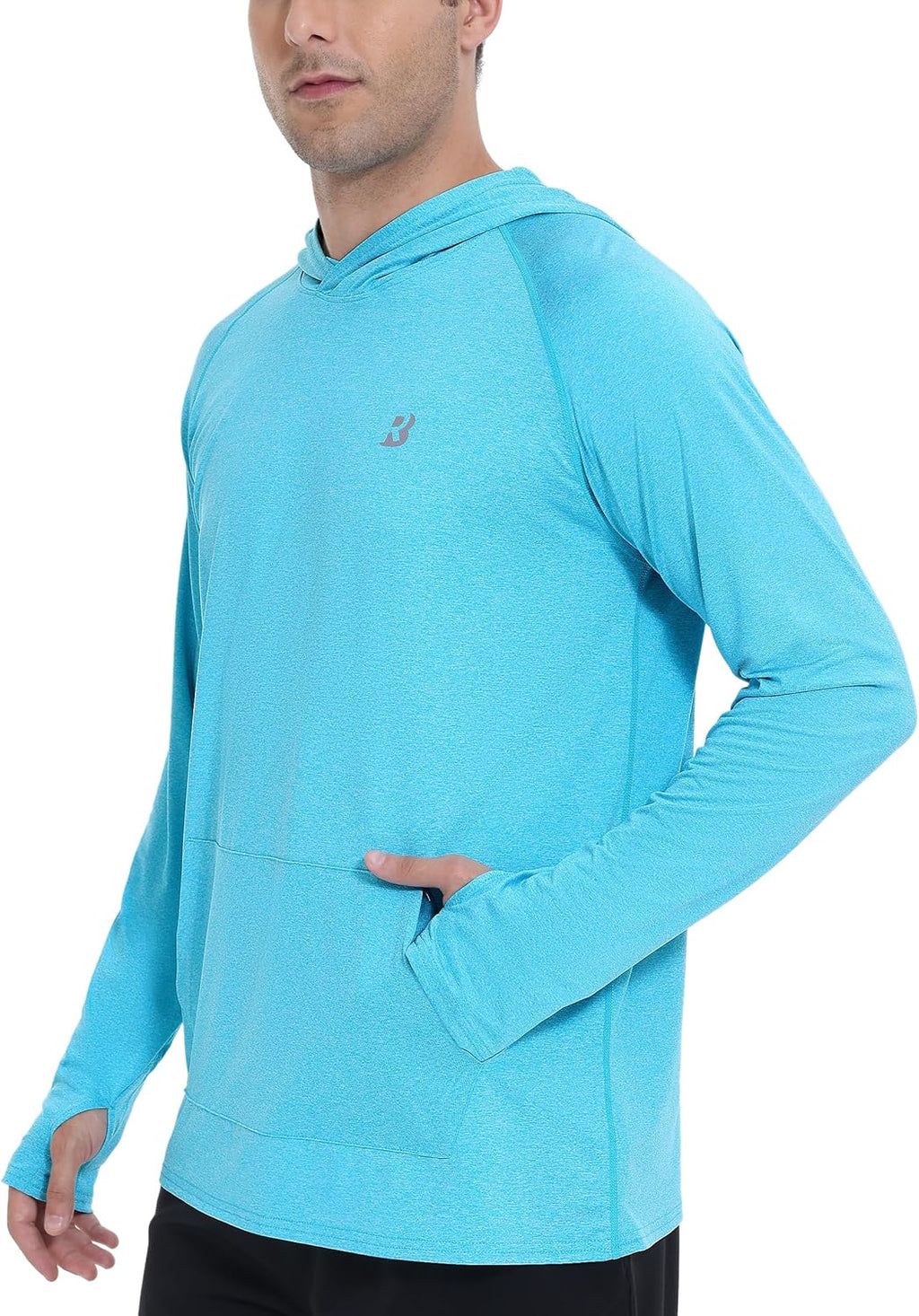 Roadbox UPF 50+ Men's Sun Hoodie - Long Sleeve UV Protection Fishing Shirt | Athletic Rash Guard