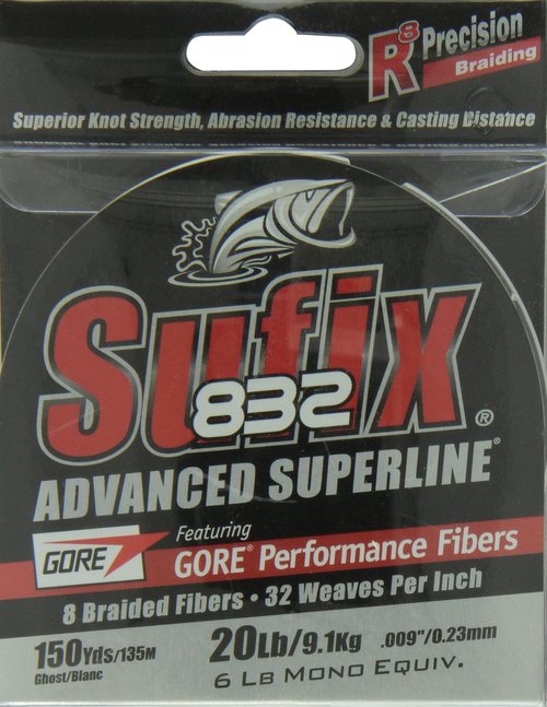 Sufix 832 Braid 80 lb Ghost 150 yards