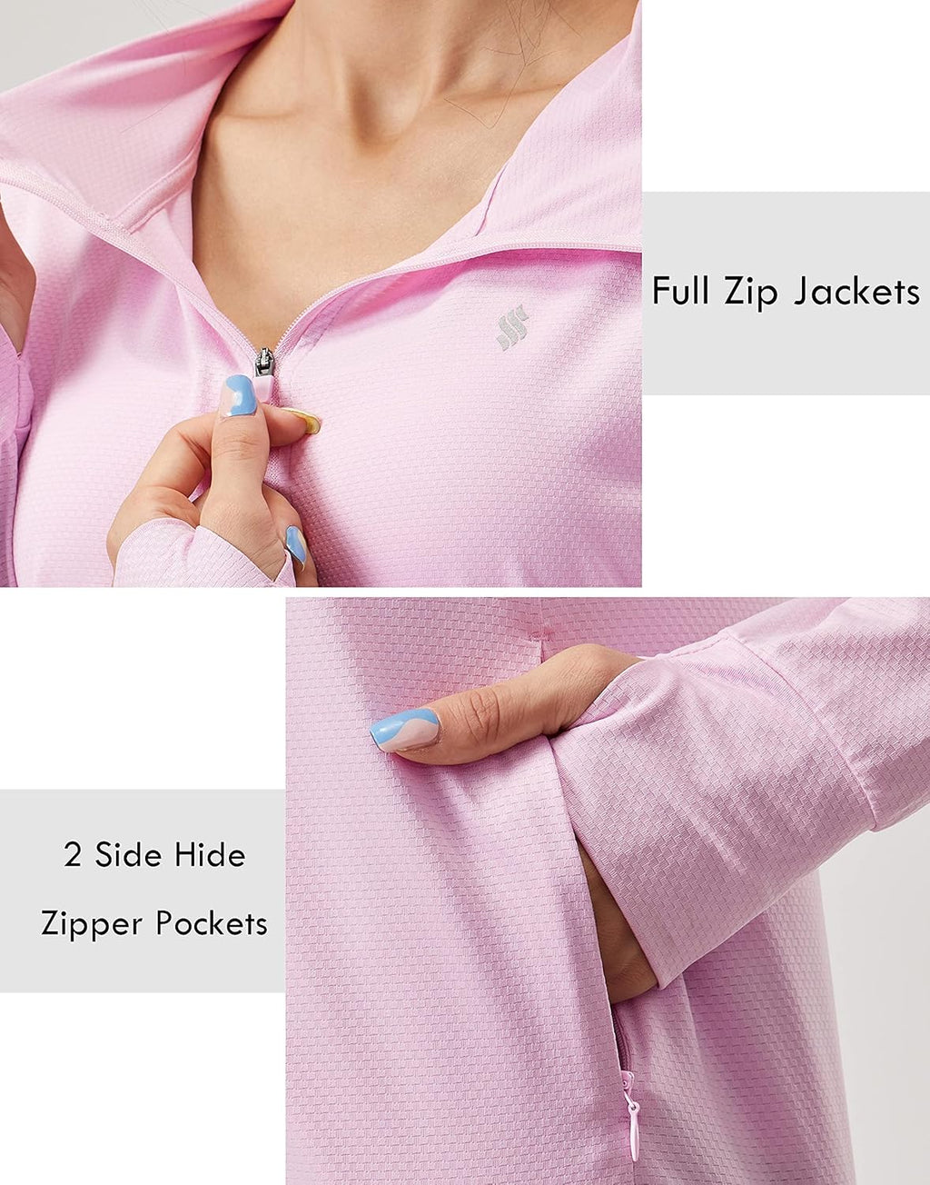 Soothfeel Women's Sun Protection Hoodie Jacket - UPF 50+ Lightweight Long Sleeve with Pocket for Hiking