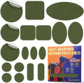 Tenacious | Down Jacket Repair Patch Kit - Waterproof Self-Adhesive Fabric Patches (18 Pcs, Army Green)