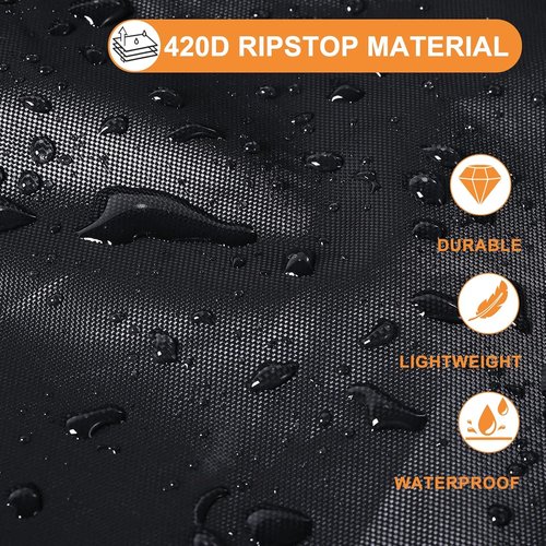 Bike Cover Waterproof - Heavy Duty 420D Ripstop Material with Lock Holes & 3 Buckles | Fits Bikes Up to 68 Inches