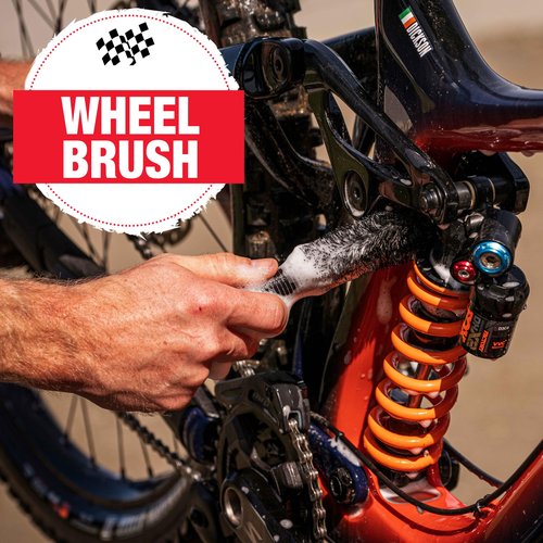 Finish Line Easy-Pro 5 Piece Mechanic’s Bicycle Cleaning Brush Set – Professional-Grade Kit with Chain Keeper, Durable Multi-Surface Brushes