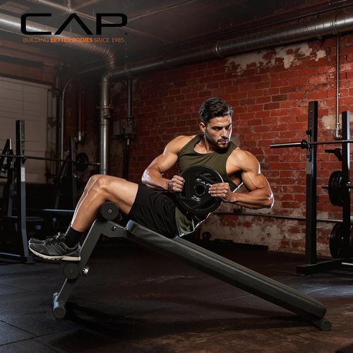 CAP Barbell Sit Up Bench - Adjustable Decline Ab Bench for Home Gym | Multi-Purpose Slant Board for Core Strength