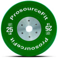 ProsourceFit Competition Color Training Bumper Plates, Rubber with Steel Insert, 25lb, Calibrated for Strength Exercise and Cross Conditioning, Power Lifting, Weighted Workouts