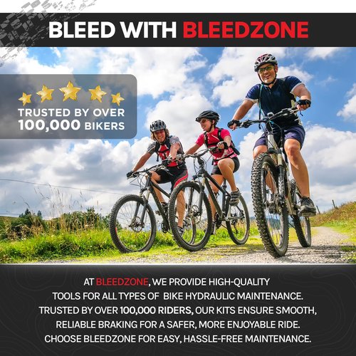 BleedZone Brake Bleed Kit for Shimano, Tektro, Magura Hydraulic Brakes, Ideal for Shimano Brakes, Shimano Brake Bleed Kit, MTB & Road Bikes, Easy Bike Maintenance for Hydraulic Bike Brakes