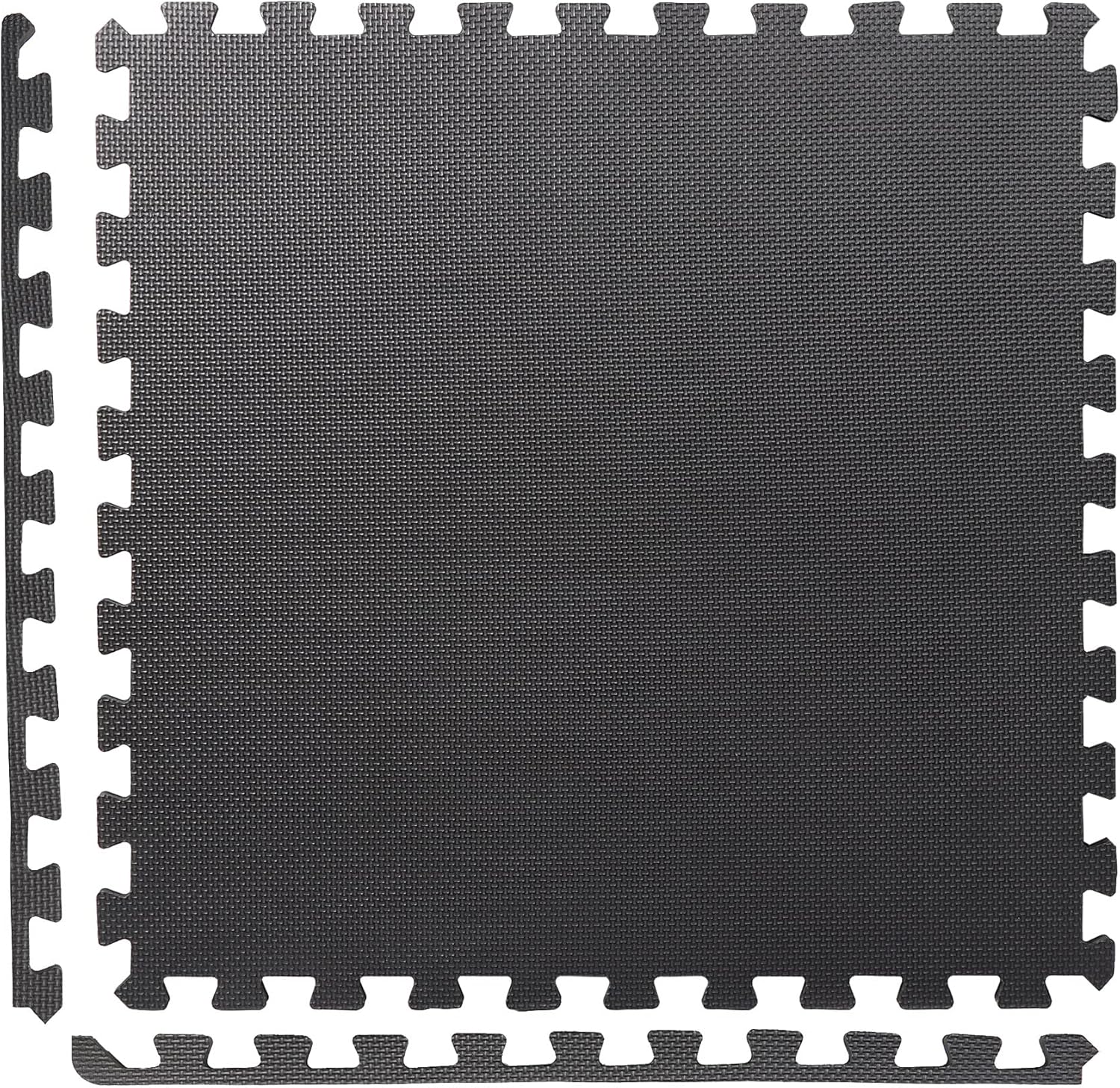 Smartxchoices Puzzle Gym Mats - 1/2" Thick EVA Foam Interlocking Tiles for Home Gym | 48 Sq Ft, Black