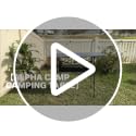 Alpha Camp Tall Folding Camping Table with Adjustable Height & Storage Mesh Basket