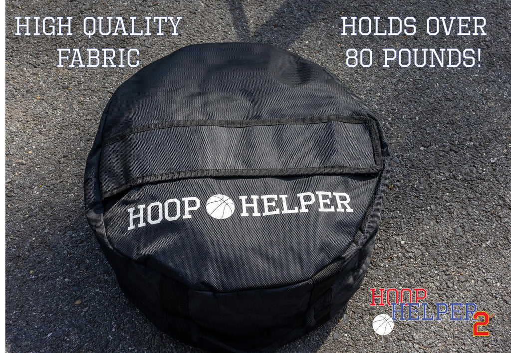 Hoop Helper 2 by Johnny World - Premium Sandbag Weight for Portable Basketball Hoops - Attractive, Secure Stability to Prevent Tipping and Enhance Safety - Ideal Alternative to Bricks & Rocks