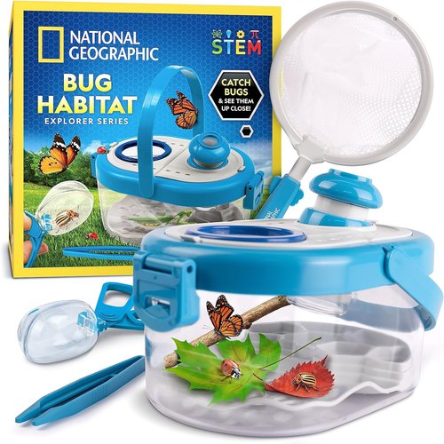 National Geographic Bug Catcher Kit - Kids' Insect Habitat with Magnified Viewer & Tweezers | Outdoor Exploration Toy