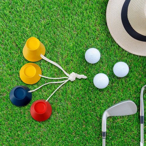 Gejoy Rubber Winter Golf Tees Golf Rubber Tees Practice Tee Holder with 4 Different Height for Golf Practice, 38,22,16.5,12 mm(24 Pieces)