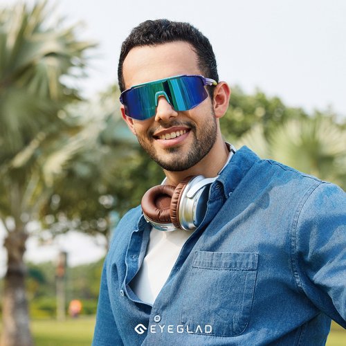 EYEGLAD MOTIONVIEW Sports Sunglasses Outdoor Polarized UV400 Men Women Cycling Surfing Running Fishing Sports (Ultra-lightweight Grey)