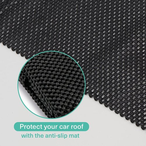 BRAMBLE Strong Car Roof Bag Rooftop Cargo Carrier 20 Cubic Feet, 100% Waterproof & Tear Resistant Car Roof Cargo Carrier, Fit for All Cars with/Without Roof Rack, Include Non-Slip Mat, Hooks, Straps