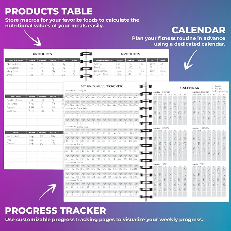 Clever Fox Fitness Journal Black & White Variation: Workout Log Planner