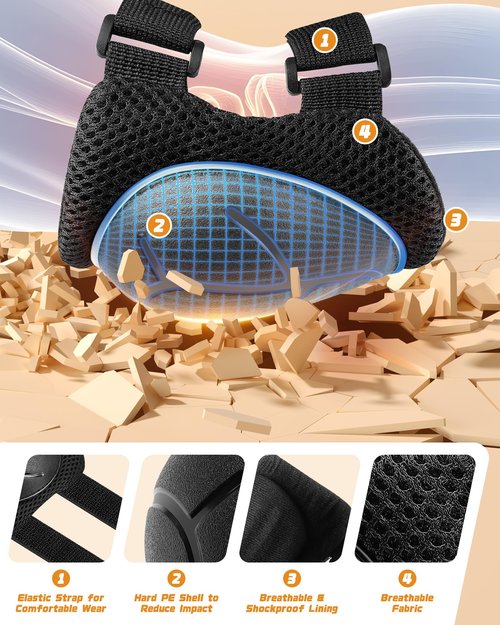 Kids Bike Helmet Set, Adjustable Helmet for Ages 3-10 Year Boys Girls, Pad Set with Knee and Elbow Pads for Bike, Roller, Skating, Scooter, Longboard and More Sports