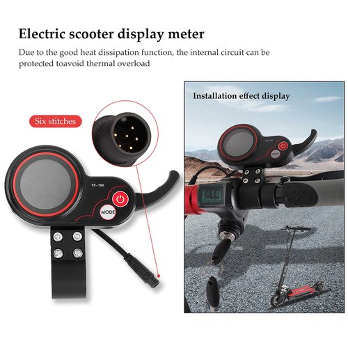 Yungeln Electric Thumb Throttle with Display 48V TF-100 Electric Display Panel Compatible with KUGOO M4 Electric Scooter Controller