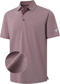 M MAELREG Golf Shirts for Men - Moisture-Wicking Performance Polo | Short Sleeve Heather Jacquard