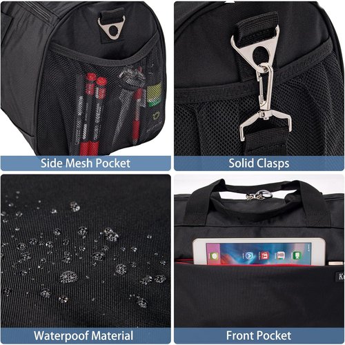 Kuston Sports Gym Bag - Versatile Duffel with Shoe Compartment & Wet Pocket | Trolley Sleeve Included