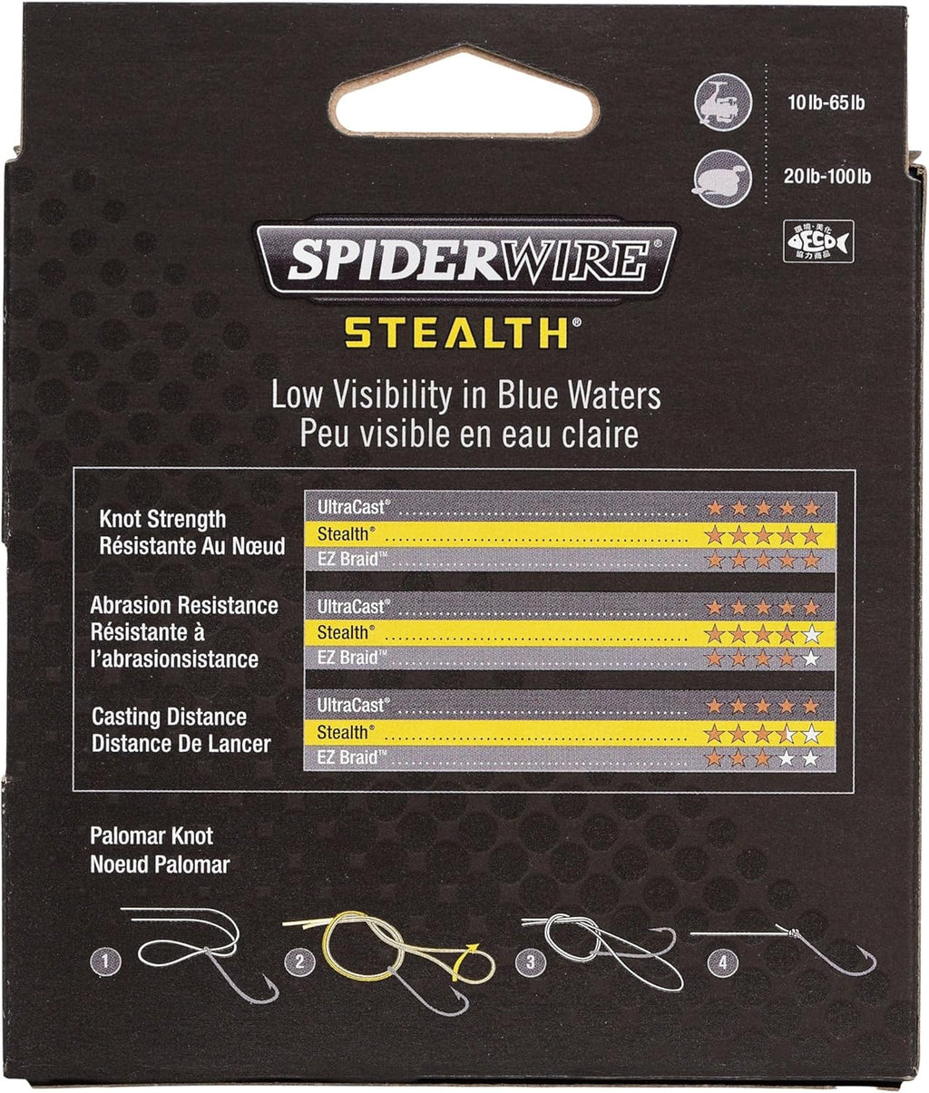 SpiderWire Stealth Braid Fishing Line - High Strength, Low Visibility | 300 Yards, Green