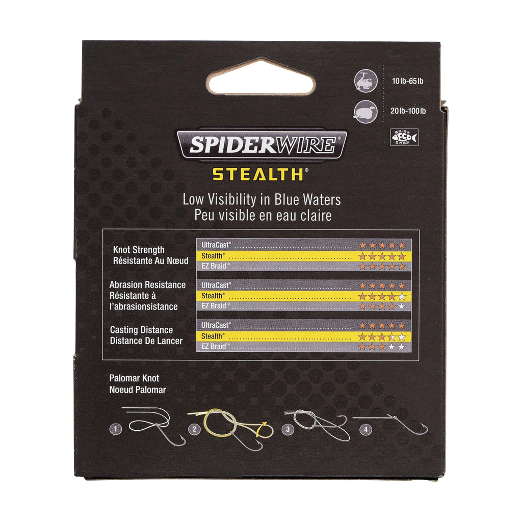 SpiderWire Stealth® Superline, Blue Camo, 30lb | 13.6kg, 125yd | 114m Braided Fishing Line, Suitable for Saltwater and Freshwater Environments