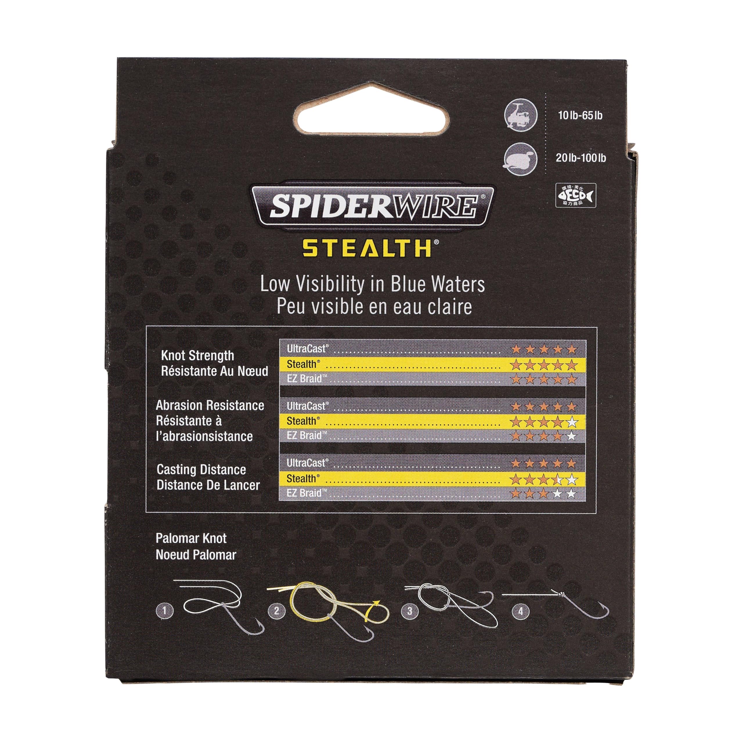 SpiderWire Stealth® Superline, Blue Camo, 30lb | 13.6kg, 125yd | 114m Braided Fishing Line, Suitable for Saltwater and Freshwater Environments