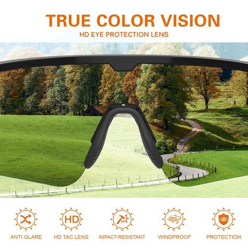 Occhsouo Sports Sunglasses for Men: Cycling Glasses Womens Youth Sunglasses for Baseball Running