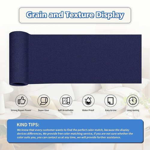 KING MOUNTAIN Canvas Repair Tape - Waterproof Self-Adhesive Patch for Outdoor Gear | 4" x 63" (Dark Blue)
