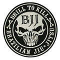 Gi Store Rocks! Jiu Jitsu Gi Patches Drill to Kill 9.8 inches sew on Jujitsu Gi Patch for BJJ GIS and BJJ Apparel Embroidery – Gifts for Jiu Jitsu, GS-00124