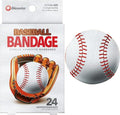 BioSwiss Baseball Shaped Bandages - Latex Free & Sterile Wound Care | 24 Count Set