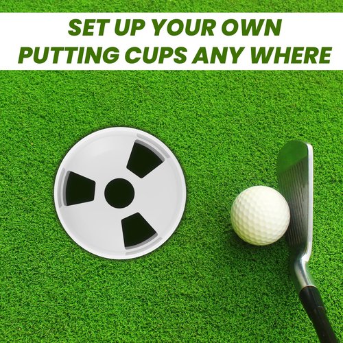 4PCS Golf Hole Cup,ABS Ivory White Plastic Golf Cups,Dimension 4" Depth, Diameter 4 1/4 inches,Fits PGAL|PGA|USGA Regulations,for Backyard Golf Practice