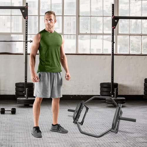 CAP Barbell Olympic Trap Bar, 500lbs, Alloy Steel, Black, 50x29x14 inches