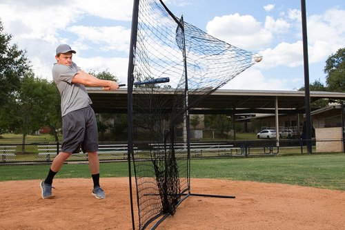 Champion Sports Baseball Softball Net - Portable Rhino Flex Pitching & Batting Training Net