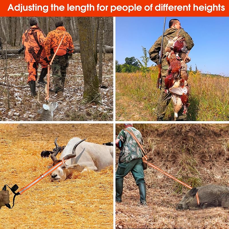 Heavy Duty Deer Drag Harness with Rope - 400 lb Capacity, Adjustable Strap Set - 1 Set (Variation of THIS listing)