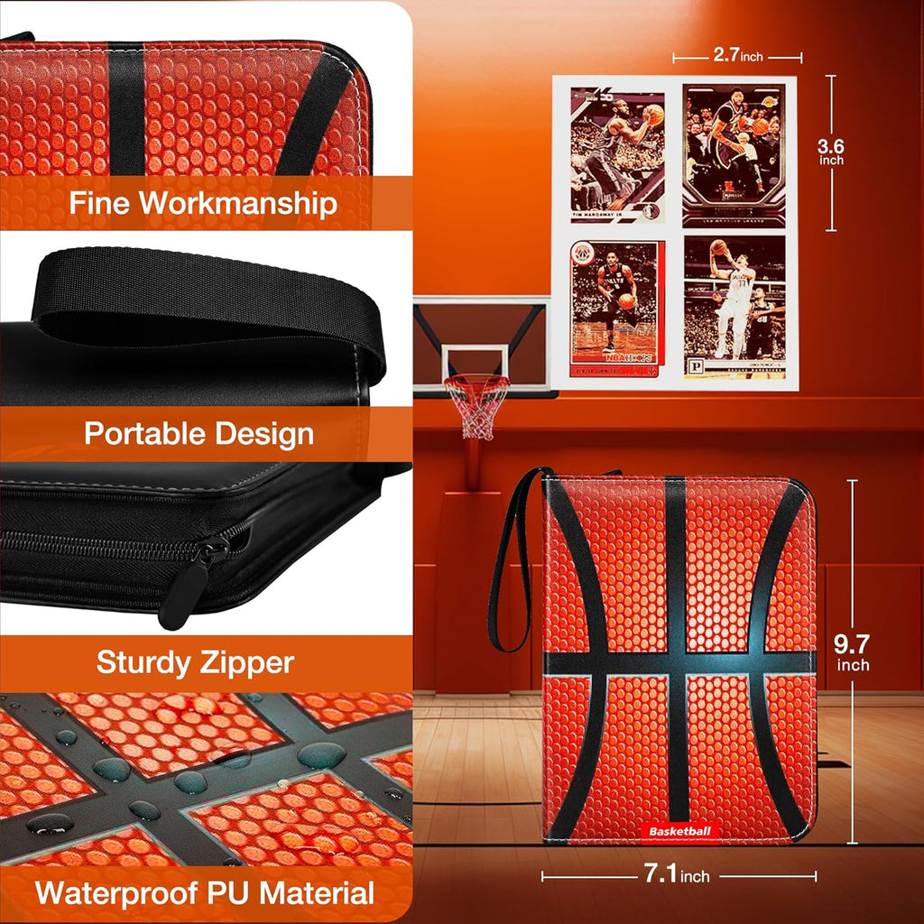 RONMONG Basketball Card Binder - 440 Pocket Sports Trading Card Album with Sleeves | Perfect Gift for Collectors