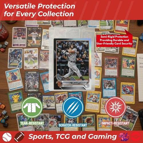 Cardboard Gold Card Saver 1 - 400 Count Semi-Rigid Card Holders | PSA-Approved Trading Card Protectors