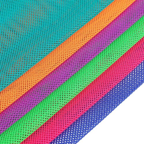 Frienda Mesh Stuff Sack Set - 6 Durable Nylon Drawstring Laundry Bags for Beach Toys & Travel | 11 x 15 Inch, Multicolor